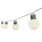 LED-es villanykörte fényfüzér, 9,5 m / 20 db melegfehér LED, kül- és beltéri 