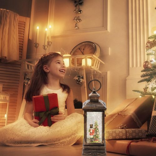 Karácsonyi dekorációs lámpás - világító vízkeveréses