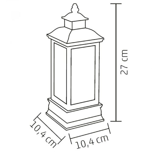 Karácsonyi dekorációs lámpás - világító vízkeveréses