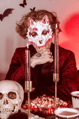 Bloody Wolf maszk, 17x20cm, mix