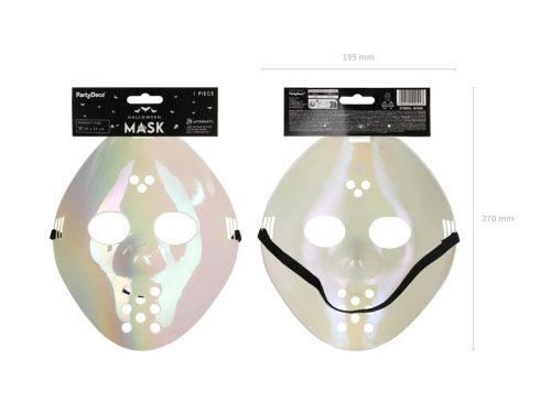 Jégkorong maszk, 20x24 cm, fehér