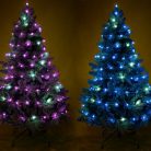LED-es fényfüzér, 10 m / 100 db RGB micro LED, 12 fényprogram, USB csatlakozó, kül- és beltéri