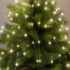 LED-es fényfüzér-köteg, 150 db melegfehér micro LED, 6 ágú, kül- és beltéri 