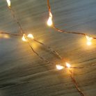 LED-es fényfüzér, 15,9 m / 160 db melegfehér micro LED, kül- és beltéri