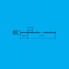 LED-es fényfüzér, 1,9 m / 20 db hidegfehér micro LED, elemes, beltéri