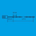 LED-es fényfüzér, 1,9 m / 20 db melegfehér LED, fa figurákkal, elemes, beltéri