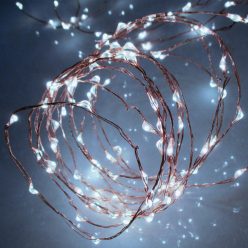   LED-es fényfüzér, 7,9 m / 80 db hidegfehér micro LED, kül- és beltéri 