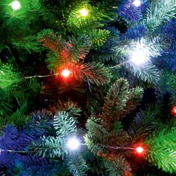   LED fényfüzér, beltéri, 1,9 m/20 db színes micro LED,  elemes