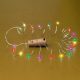 Home MLD 20/M micro LED-es fényfüzér, 2 m / 20 db színes micro LED, állófényű, átlátszó vezeték, gombelemes, beltéri kivitel