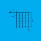 LED-es fényfüggöny, 3x2,4 m / 240 RGB micro LED, USB csatlakozó, beltéri kivitel