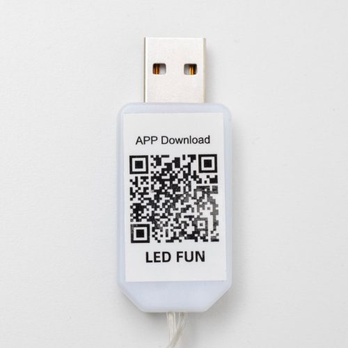 LED-es fényfüggöny, 3x2,4 m / 240 RGB micro LED, USB csatlakozó, beltéri kivitel