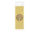 Arany Gold Chevron papír szívószál 12 db-os