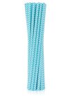 Kék Light Blue Chevron papír szívószál 12 db-os