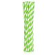 Zöld Green Stripes rugalmas papír szívószál 12 db-os