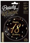 Happy Birthday 18 B&C Gold fólia lufi 36 cm