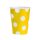 Sárga Yellow Polka Dots papír pohár 6 db-os 270 ml