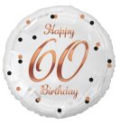 Happy Birthday 60 B&C White fólia lufi 36 cm