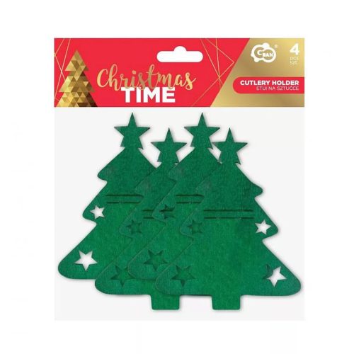 Karácsonyfa Green evőeszköz tartó 4 db-os