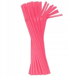Színes Pink műanyag szívószál 50 db-os