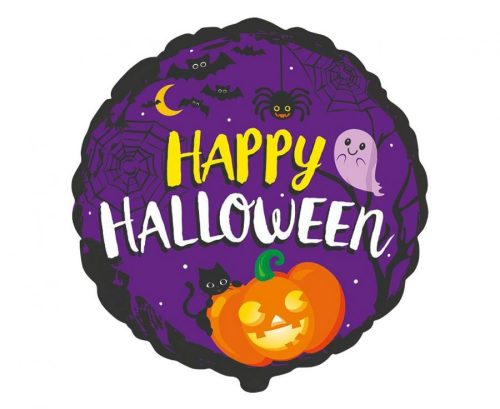 Happy Halloween Purple fólia lufi 48 cm