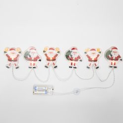   Home MLS6 LED-es mikulás fényfüzér, szilikon, 6db melegfehér LED, elemes tápellátás, beltéri kivitel