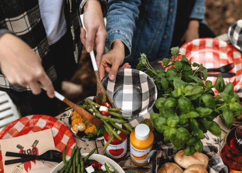 Kockás papírtálkák, vegyes fekete-szürke-drapp, 17x4,5 cm, 6 db/csomag