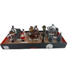 10 részes karácsonyi jelenet világító házikókkal