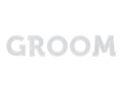 Vasalható folt GROOM, fehér, 30x6cm