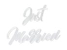 Vasalható tapasz Just Married, fehér, 30x18cm