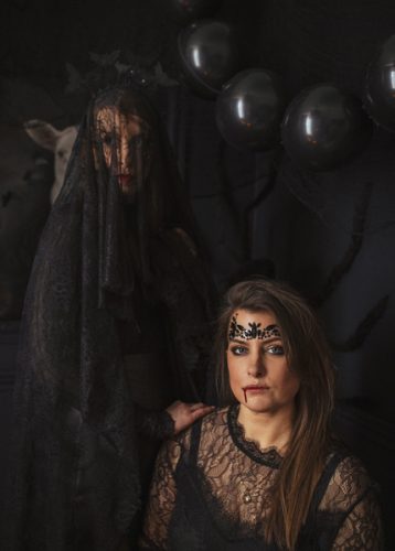 Face Decoration Crystals, Black, 14.5x5.5cm