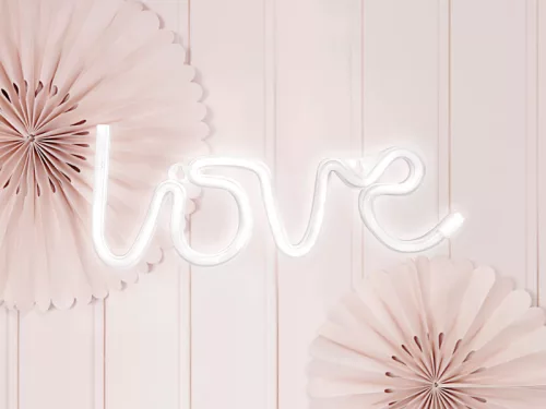 Neon LED - Love, white, 34.5x13cm