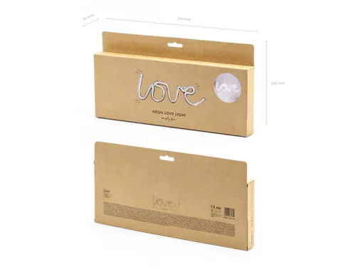 Neon LED - Love, white, 34.5x13cm