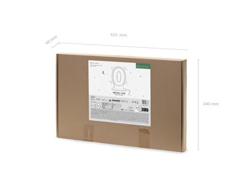 Neon LED - 0 számjegy, fehér, 50 cm