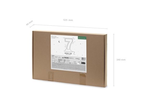 Neon LED - 7-es számjegy, fehér, 50 cm