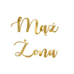   Üvegmatricák ''Mąż i Żona'', arany (1 pkt / 2 db.)