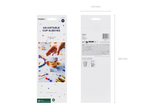 Csésze ujjak Repülőgép, mix (1 db / 6 db)