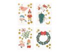 Window stickers Merry Christmas, mix (1 pkt / 4 pc.)
