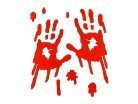 Gél ablakmatricák Bloody Hands, piros