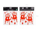 Gél ablakmatricák Bloody Hands, piros