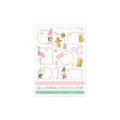   Karácsonyi gnóm matricák, vegyes minták, 26 darabos készlet