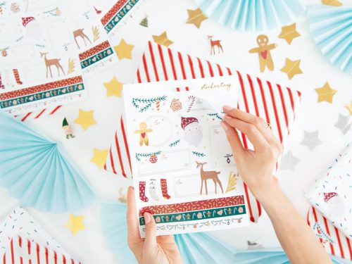 Christmas stickers Santa, mix