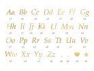 Letter Stickers, gold