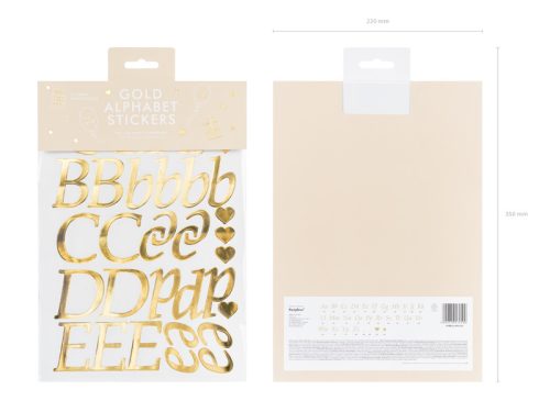 Letter Stickers, gold
