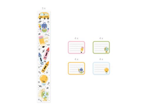 School Stickers, mix (1 pkt / 19 pc.)