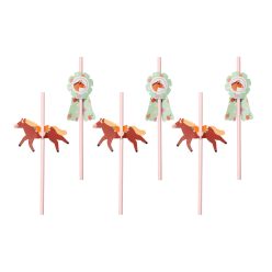 Straws Horses, 19,5 cm, mix (1 pkt / 6 db.)