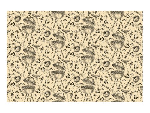 Papír asztalterítő grill mintával, 180x120 cm