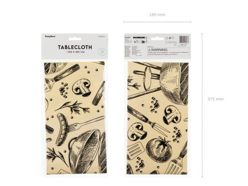 Papír asztalterítő grill mintával, 180x120 cm