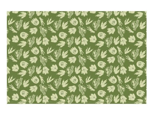 Jurassic World papír asztalterítő, 180x120 cm, zöld mintás