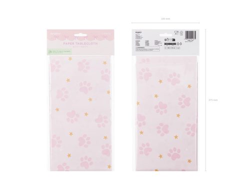 Paper Tablecloth Paws, mix, 180x120 cm