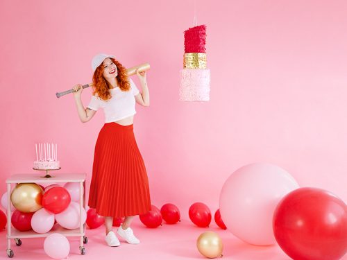 Kerek ballon 1 m, pasztell halvány rózsaszín